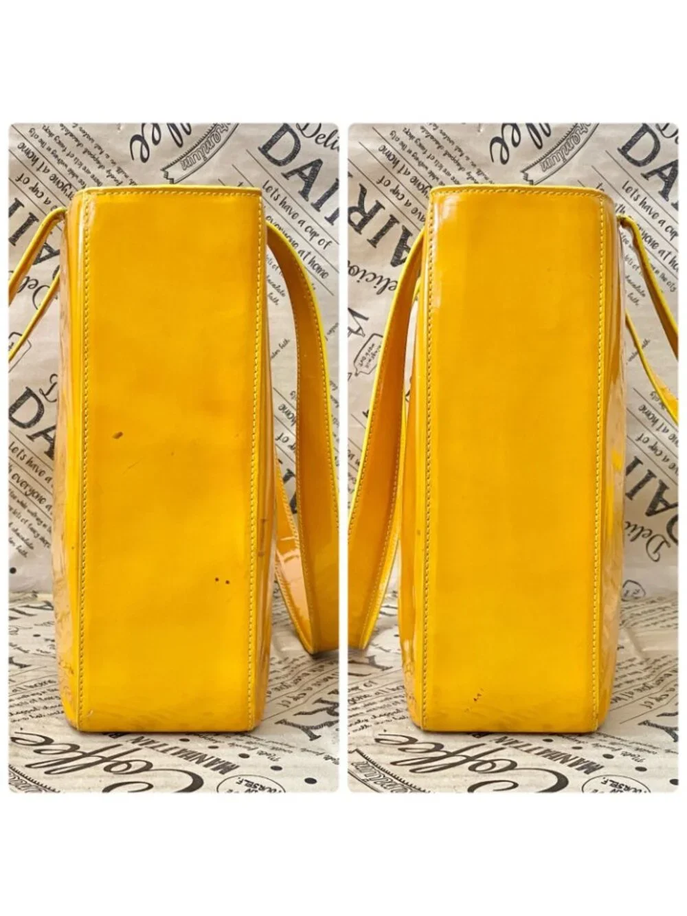 Chanel Tote Vintage Enamel Yellow
